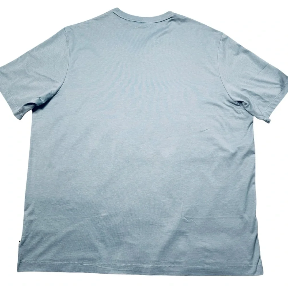 NWT New Hugo Boss Cotton Logo Detail Light Blue T-Shirt Size 5XL